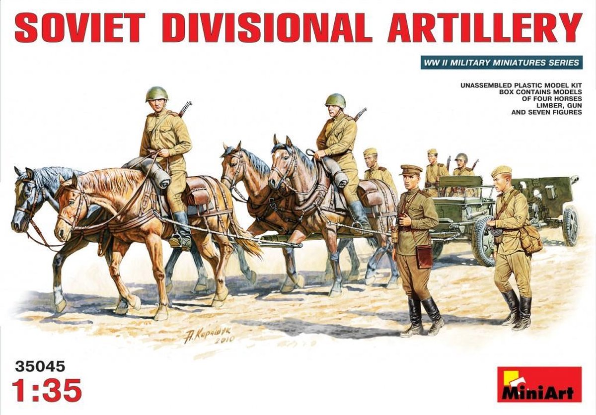 MiniArt Soviet Divisional Artillery + Tamiya lijm