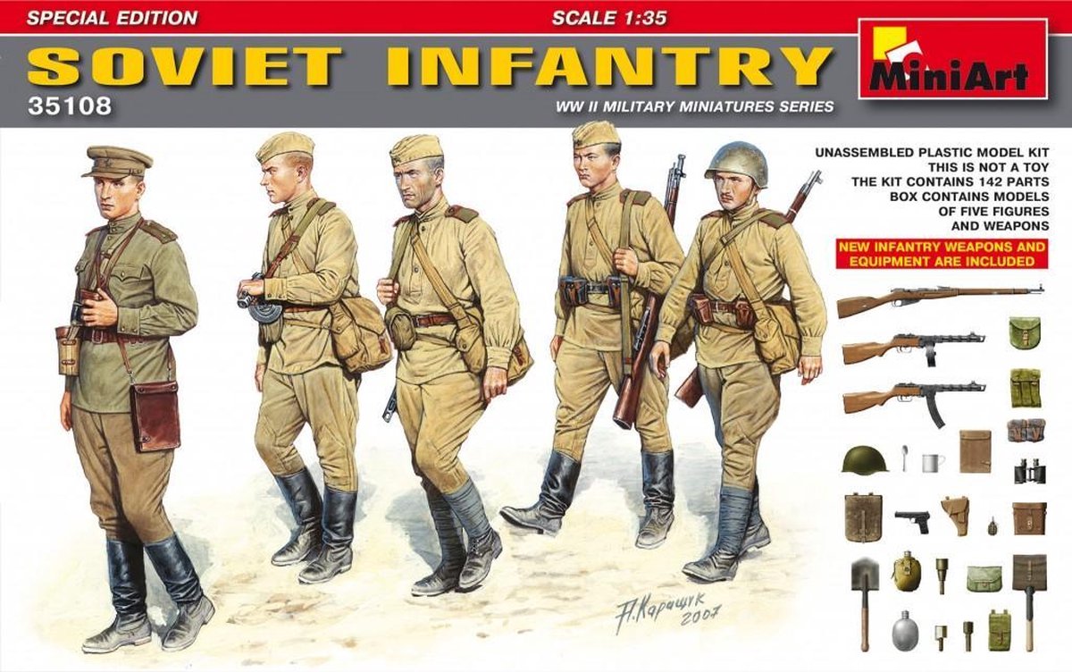 MiniArt Soviet Infantry. Special Edition + Tamiya lijm