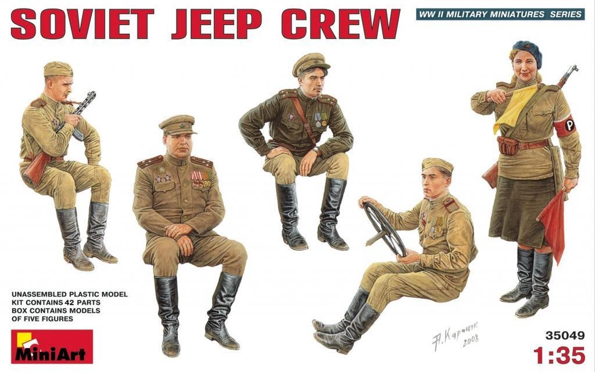 MiniArt Soviet Jeep Crew + Tamiya lijm