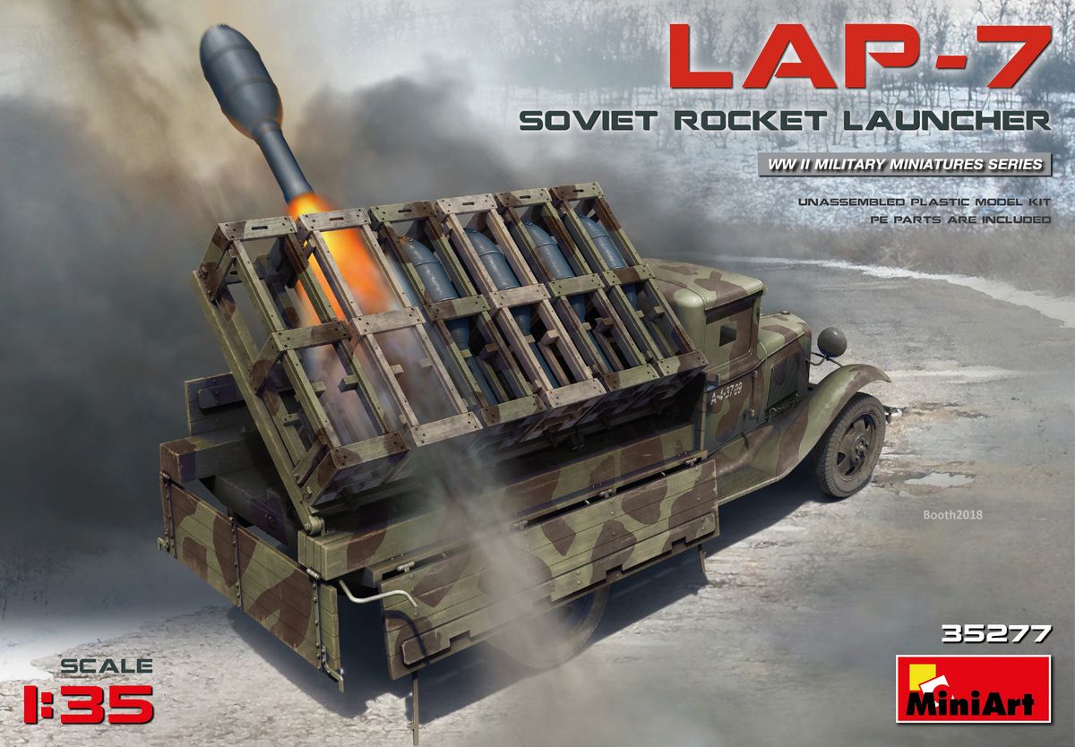 MiniArt Soviet Rocket Launcher LAP-7 + Tamiya lijm