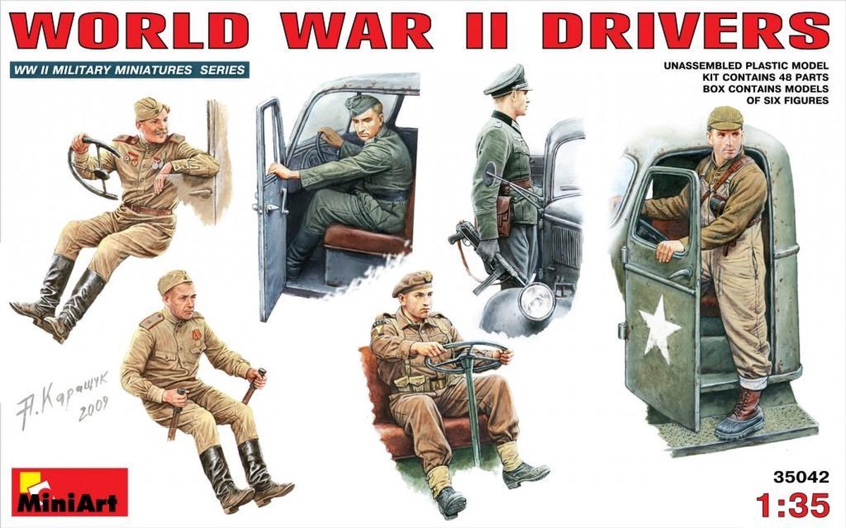 MiniArt World War II Drivers + Tamiya lijm