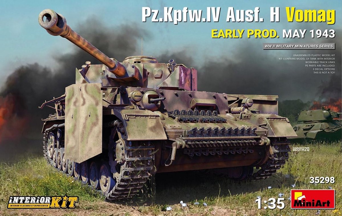 Miniart - 1/35 Pz.kpfw.iv Ausf. H Vomag. Early May 1943 - MIN35298