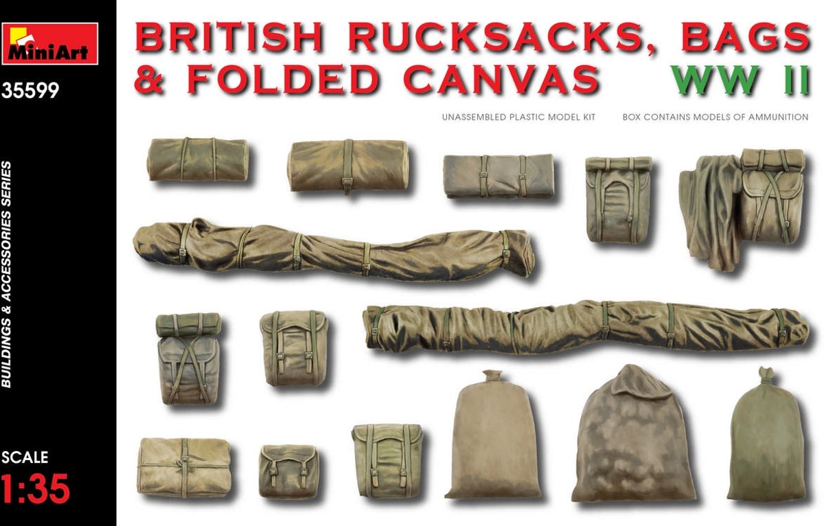 Miniart - British Rucksacks Bags & Folded Canvas Ww2 (Min35599)