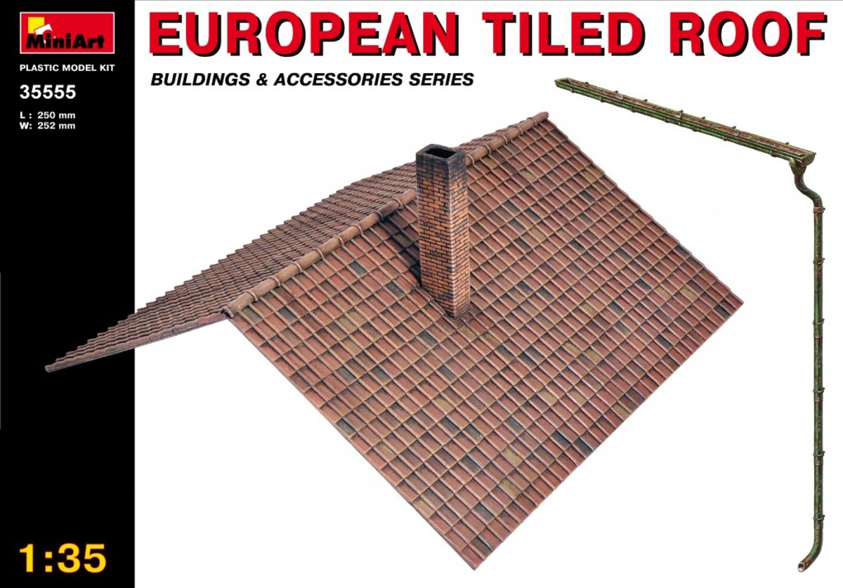 Miniart - European Tiled Roof (Min35555)