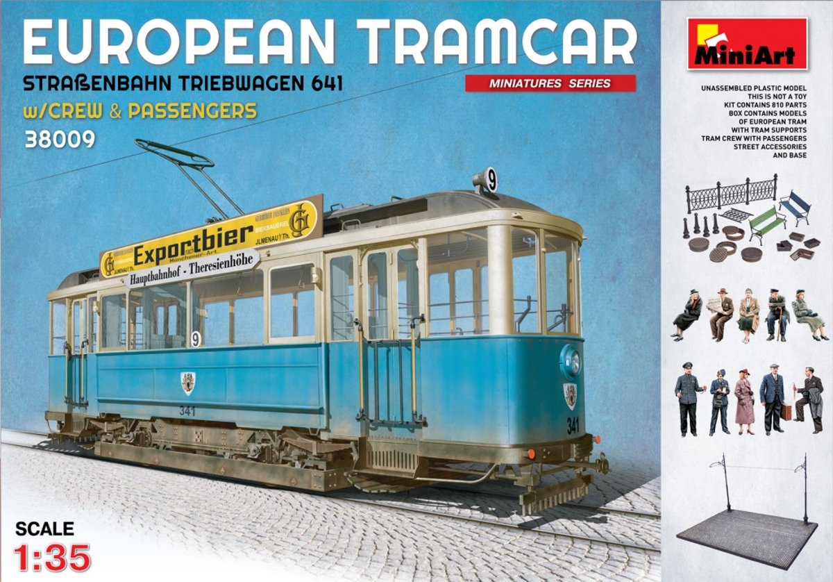 Miniart - European Tramcar Strassenbahn Triebw. 641 (Min38009)