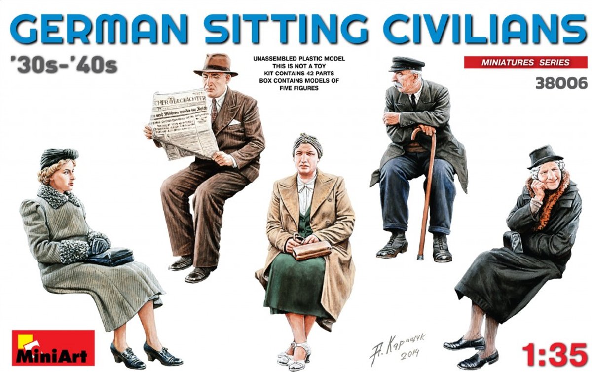 Miniart - German Sitting Sivilians 30s-40s (Min38006)