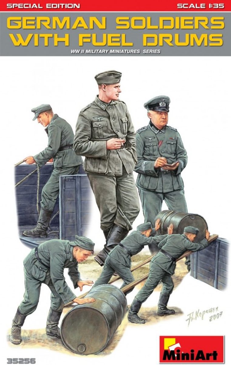 Miniart - German Soldiers W/ Fuel Drums. S.e. (Min35256)