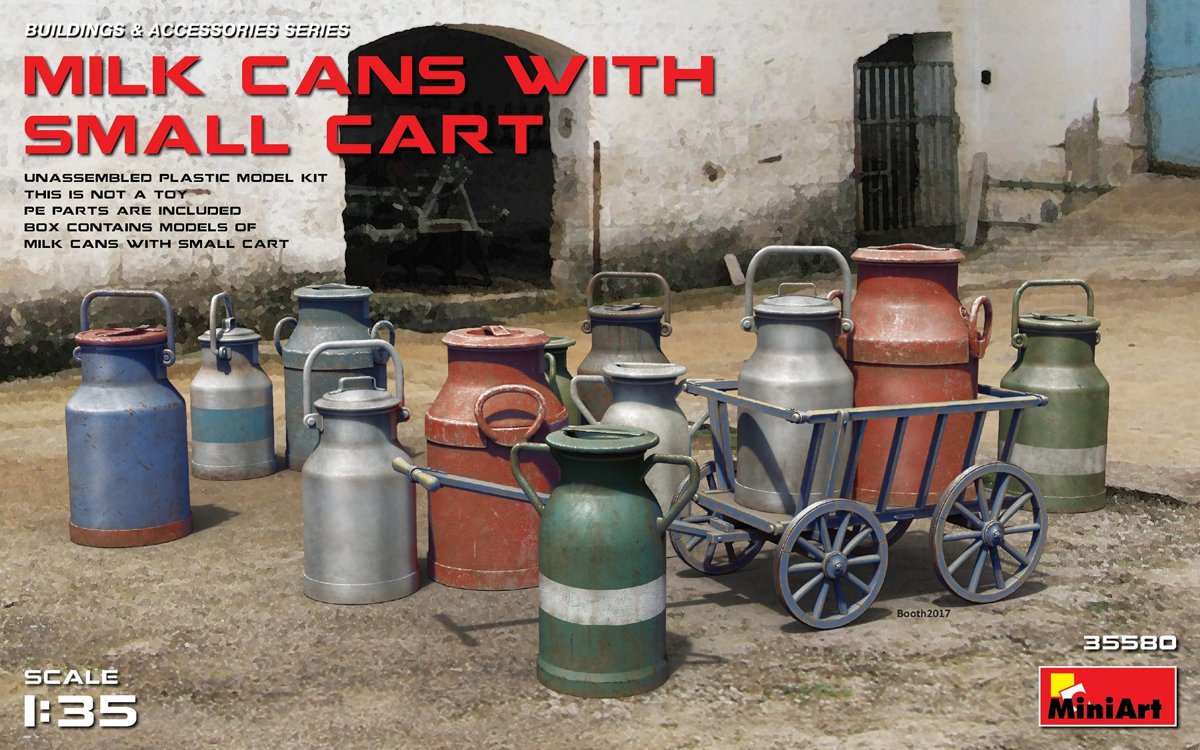 Miniart - Milk Cans With Small Cart (Min35580)