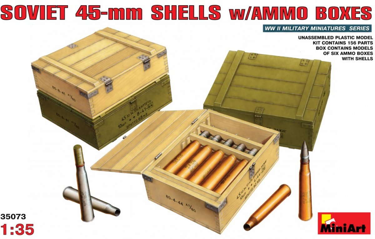 Miniart - Soviet 45-mm Shells W/ Ammo Boxes (Min35073)