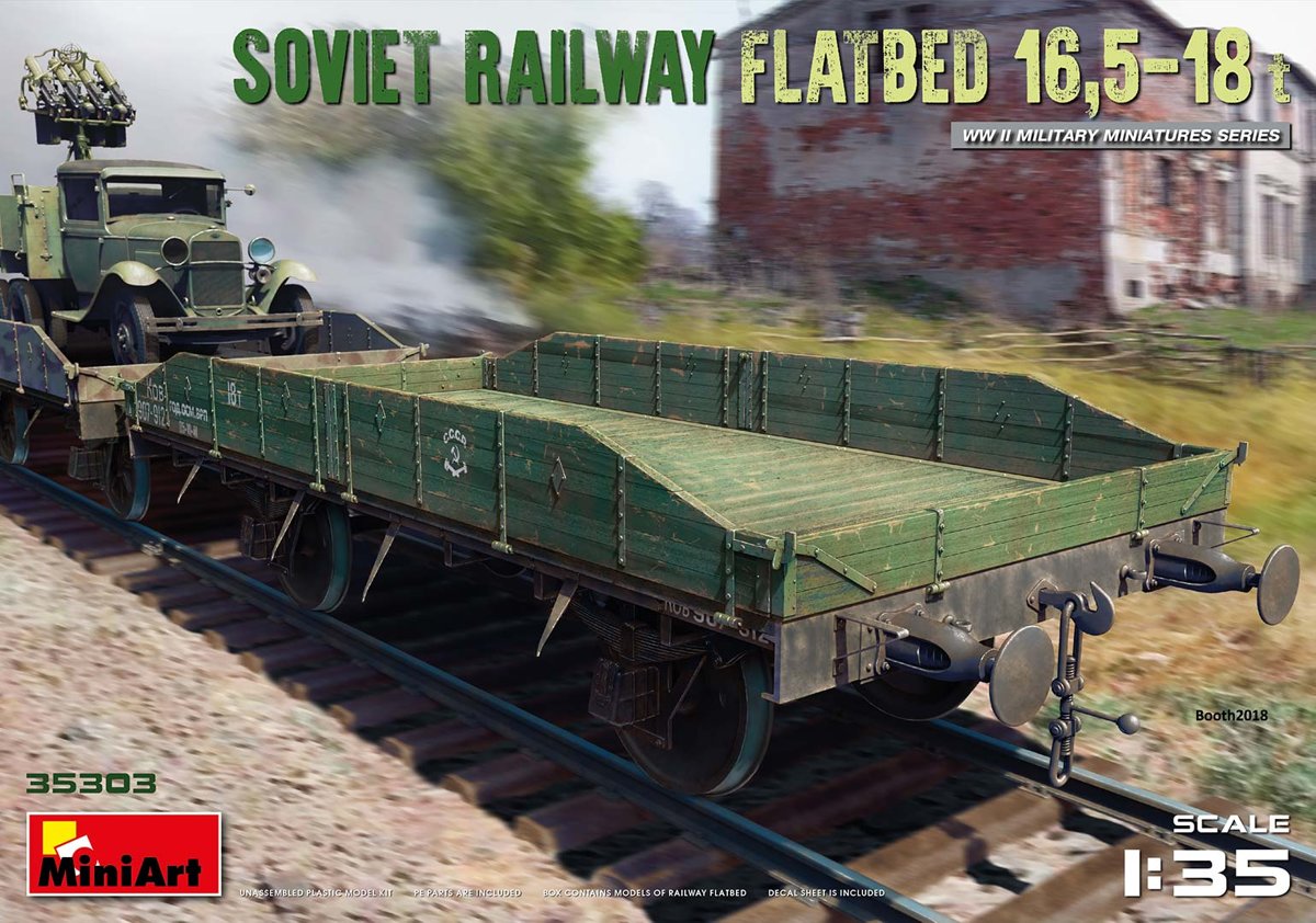 Miniart - Soviet Railway Flatbed 16,5-18 T 1:35