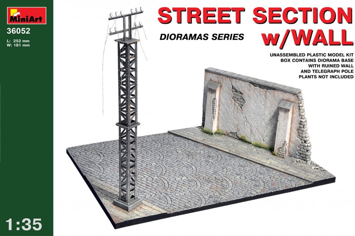 Miniart - Street Section W/wall (Min36052)