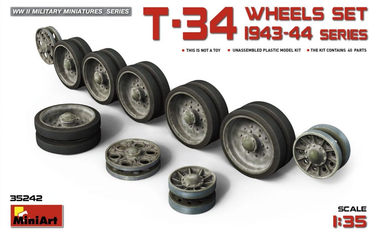 Miniart - T-34 Wheels Set. 1943-44 Series (Min35242)