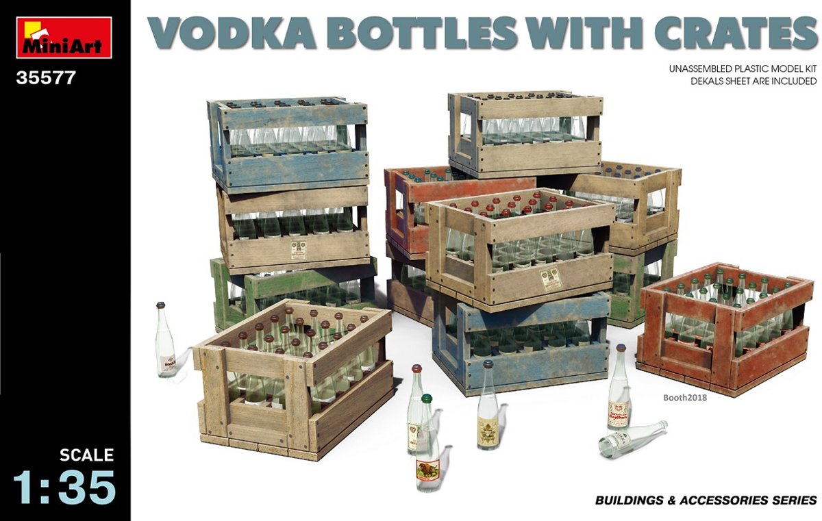 Miniart - Vodka Bottles With Crates (Min35577)