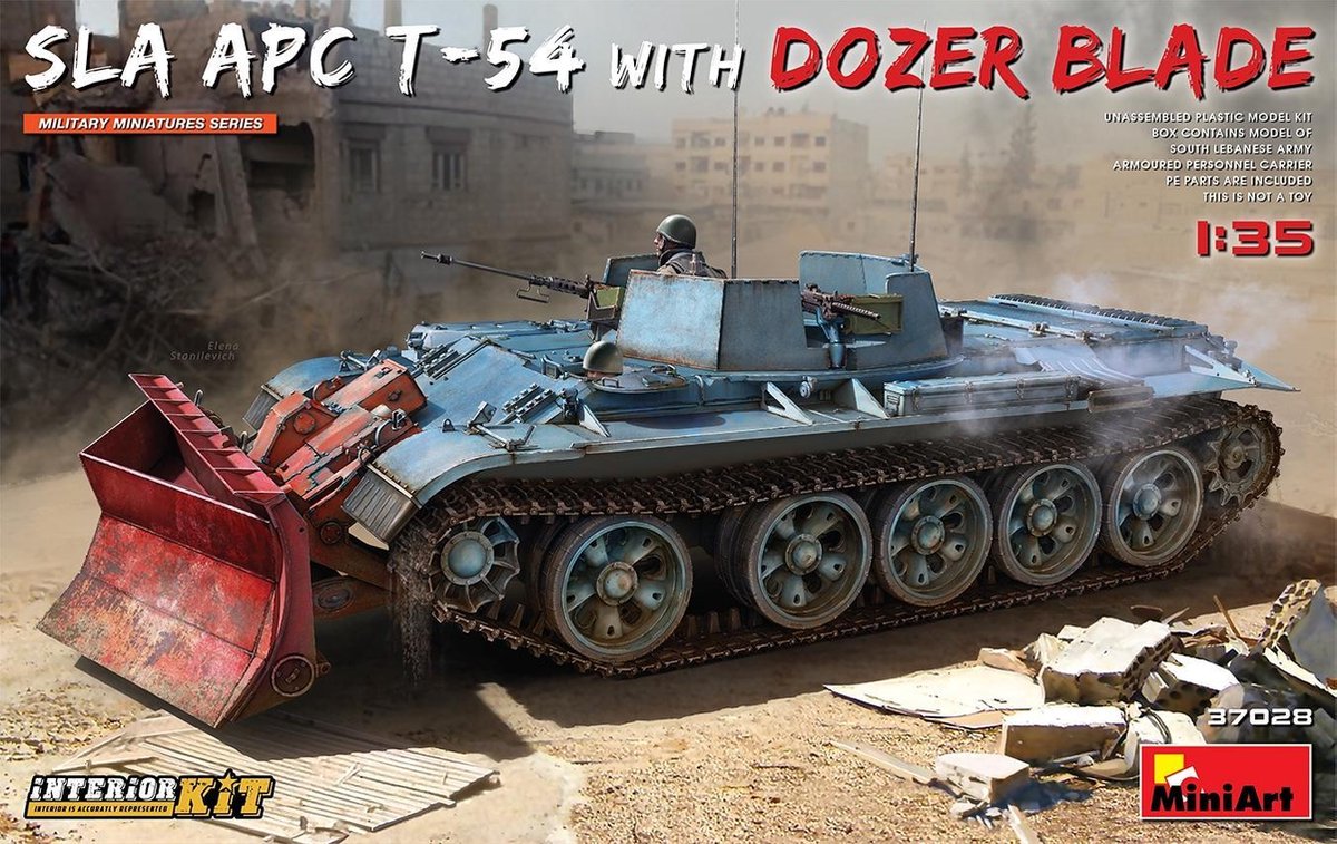 SLA APC T-54 W/DOZER BLADE. INTERIOR KIT