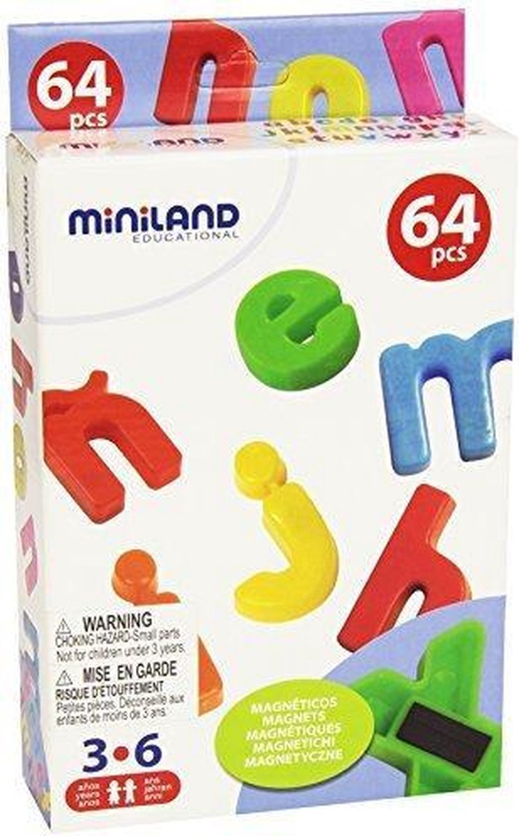 Miniland - Taal - Magnetische kleine letters - 64dlg.