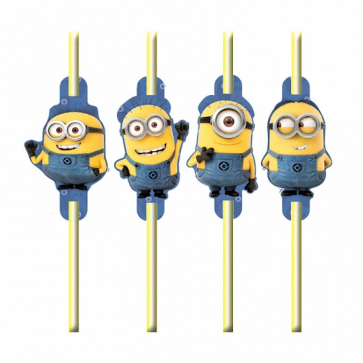 Minions rietjes 8 stuks