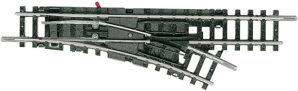 T14953 N Minitrix rails Wissel, Rechts 24 ° 194.6 mm