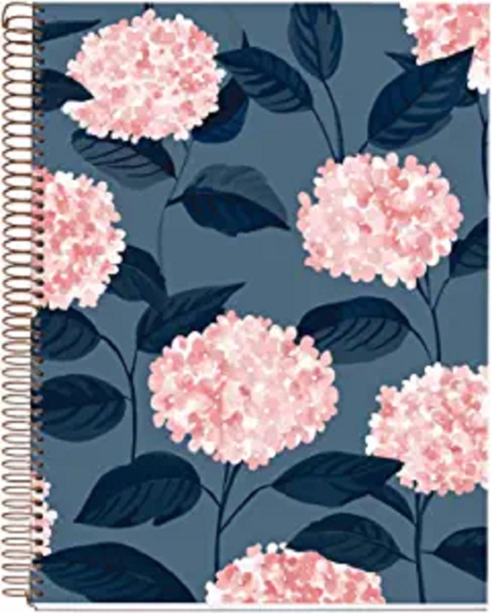 Miquelrius - Notebook A4 Hydrangea - 140 vel - geruit wit papier met 4 gaatsperforatie