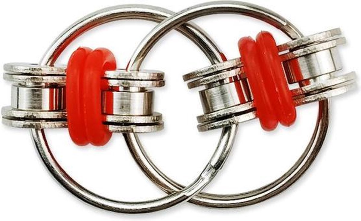 Fidget sleutelhanger – Friemel speelgoed – Anti stress – Stress ringen – Friemel Ring – Keychain - rood