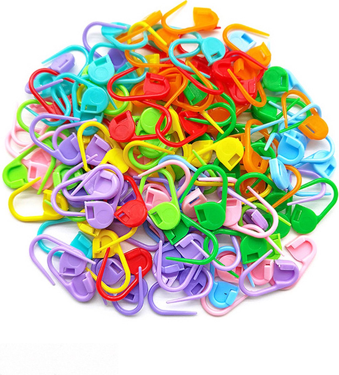 Plastic veiligheidsspelden - 100 stuks - veiligheidsspelden klein - Mix
