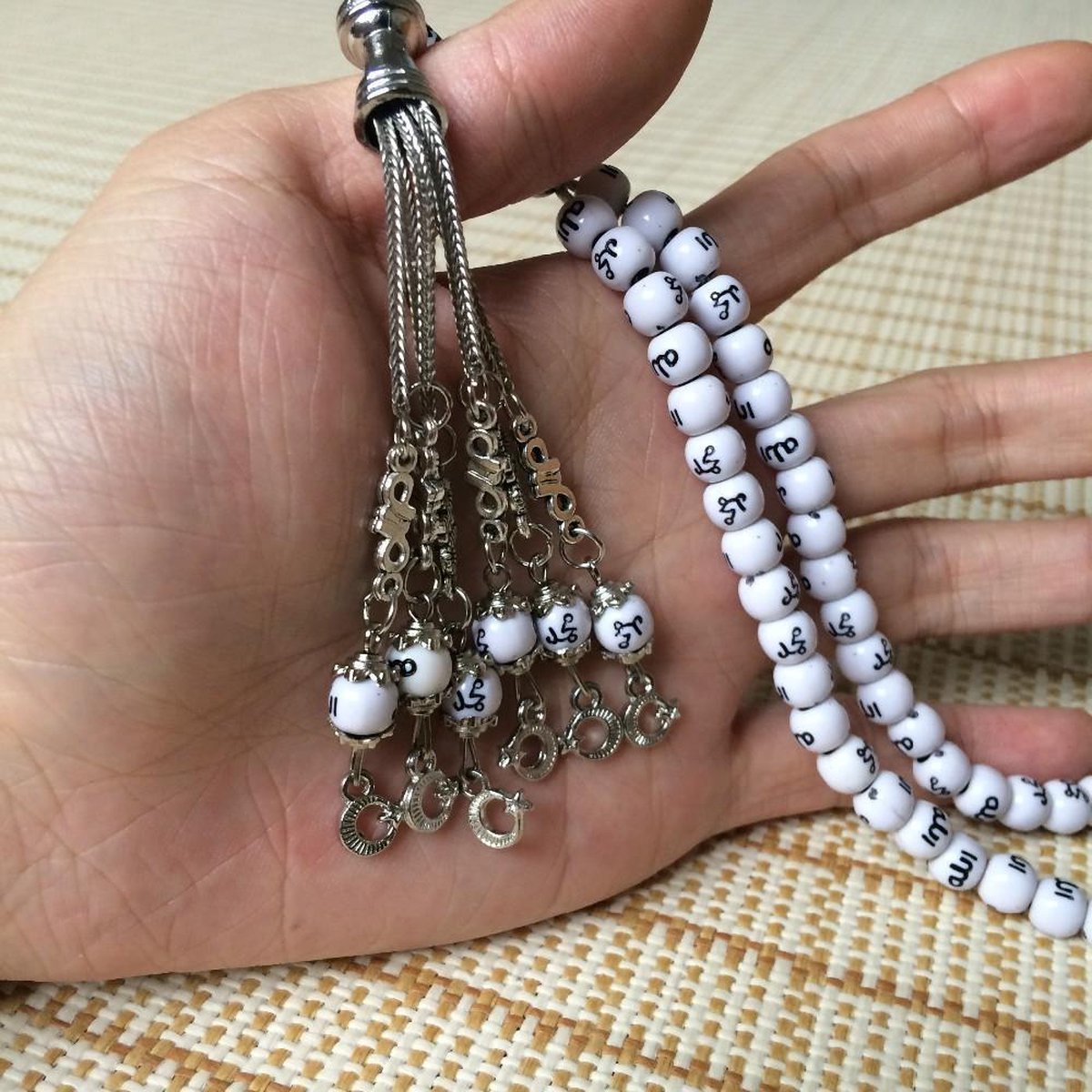 Tasbih 100% Natuurlijke 99 Kralen - Moslim Gebed Kraal - Ronde Kralen - Tesbih - Allah - Islamitische geschenk Tasbeeh