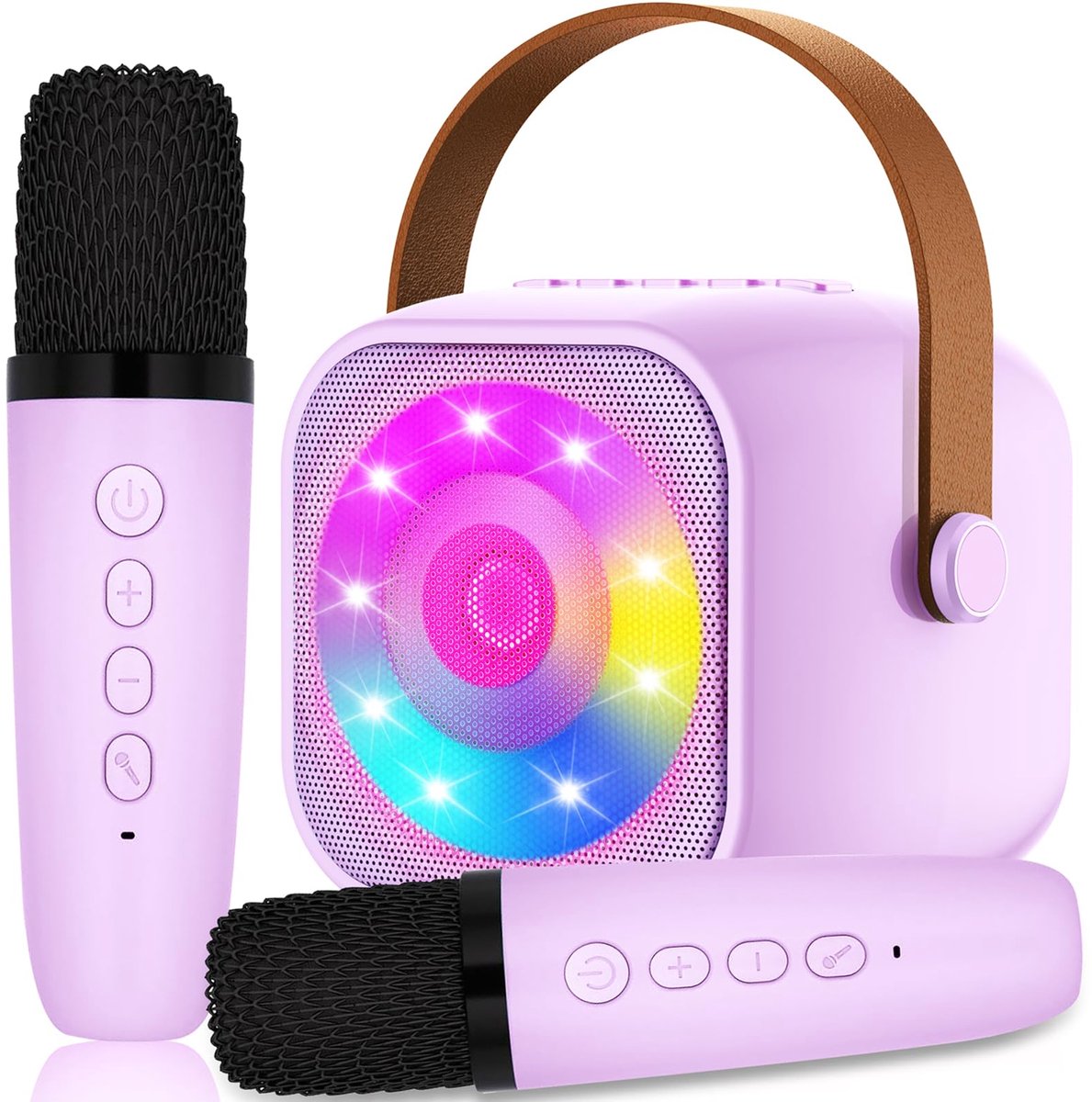   - Kindere Karaoke Machine - 2 Wireless Microfoons - 3-12 Jaar Meisjes - Cadeau Voor Verjaardag Kerst - Duidelijke Geluidskwaliteit-Paars