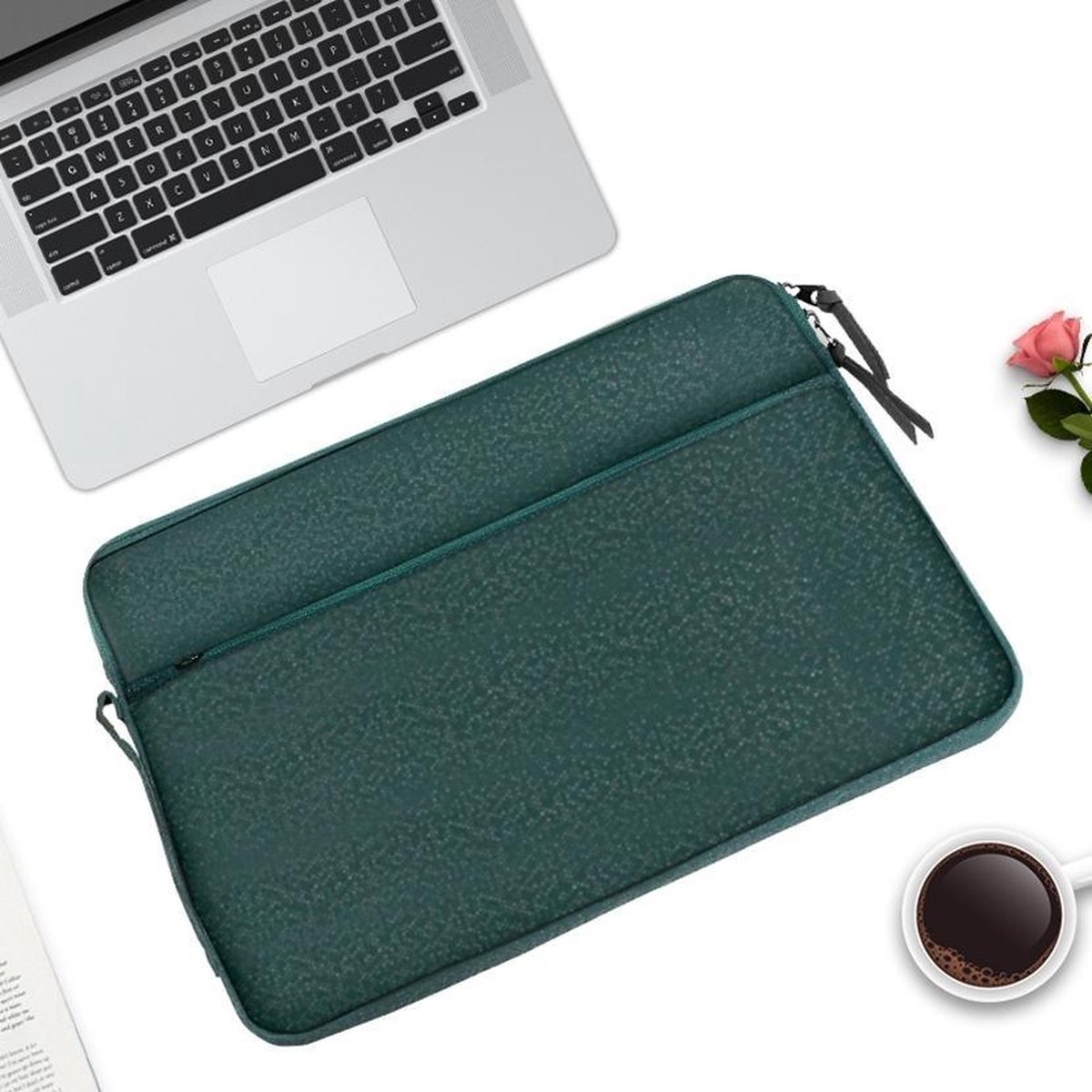 Mobigear Diamond Pattern Laptop Sleeve / Tas 15.4 inch Groen