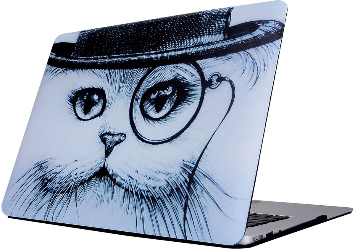 Mobigear Hard Case Cat Hat Apple MacBook 12 inch