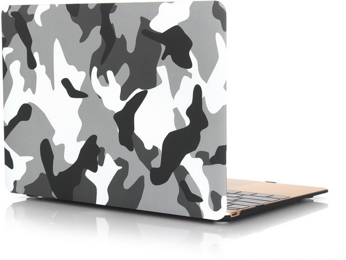 Mobigear Hard Case Frosted Camouflage Grijs voor Apple MacBook 12 inch