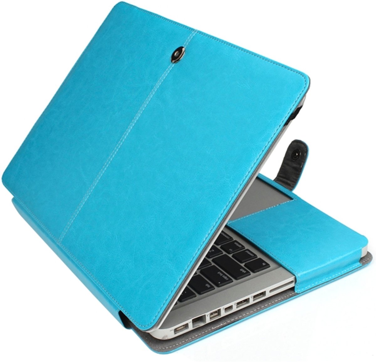 Mobigear Leather Case Blauw voor Apple MacBook Pro 13 inch