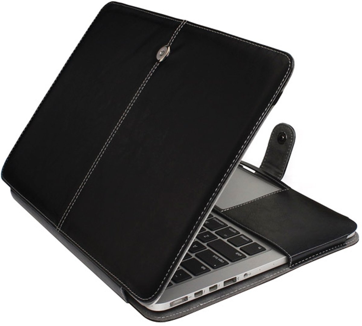 Mobigear Leather Case Zwart voor Apple MacBook Pro Retina 13 inch