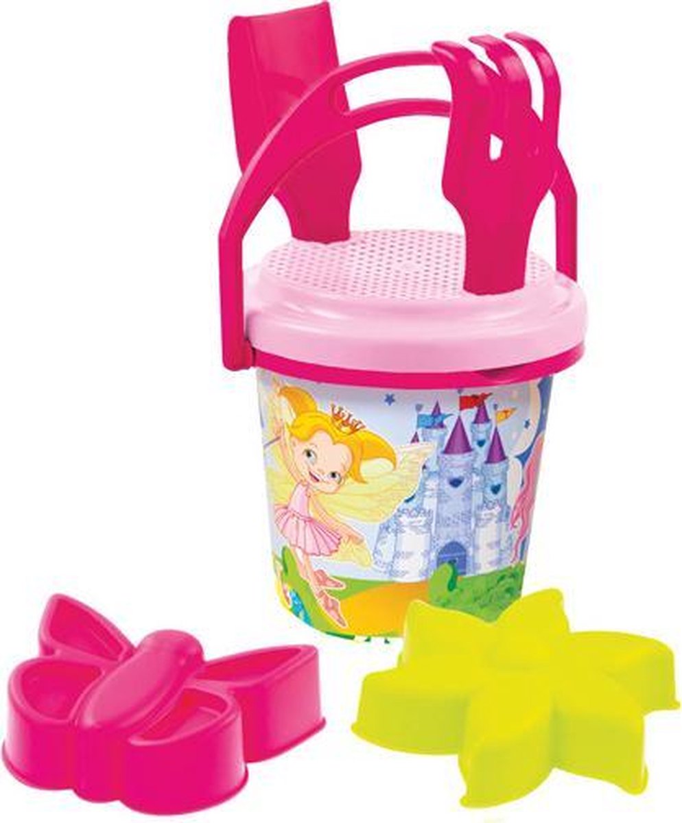 Mochtoys Strandsetje Junior 18 X 16,5 Cm Fuchsia/roze 6-delig