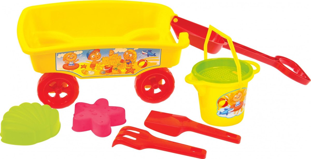 Mochtoys Strandspeelgoed Set Junior 35 X 25 X 22 Cm Geel 7-delig