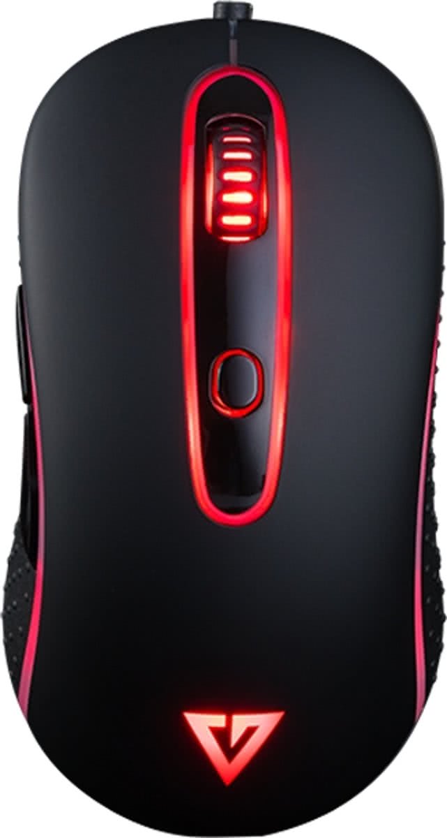 Modecom MC-GMX2 USB gaming muis 7200DPI - Zwart, Rood Ambidextrous