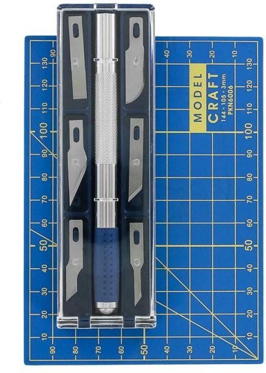 ModelCraft PKN2008 8-delige Messenset & A6 Snijmat Gereedschap