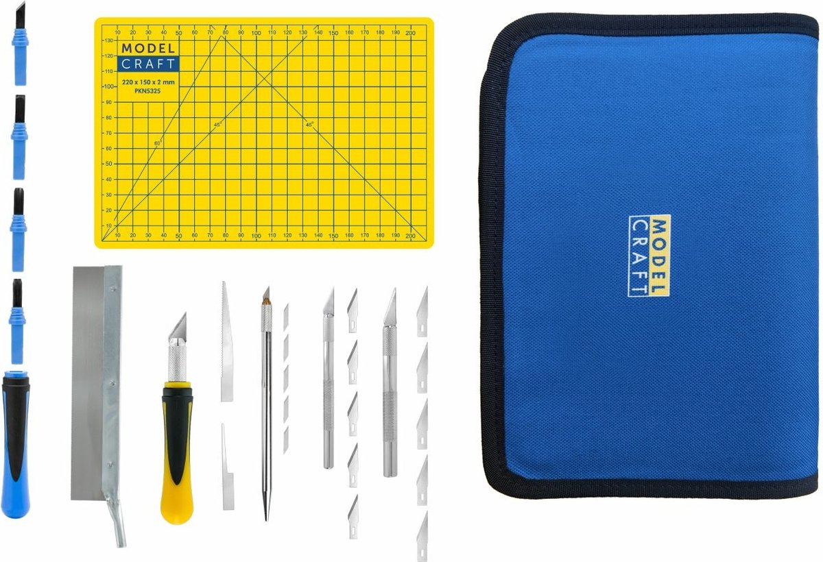     - PTK1026 Mes en Zaag gereedschapset met voor hobby en modelbouw Gereedschap