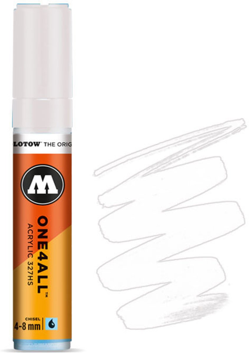 Molotow 327HS Signal White - Witte acryl marker - Chisel tip 4-8mm - Kleur wit