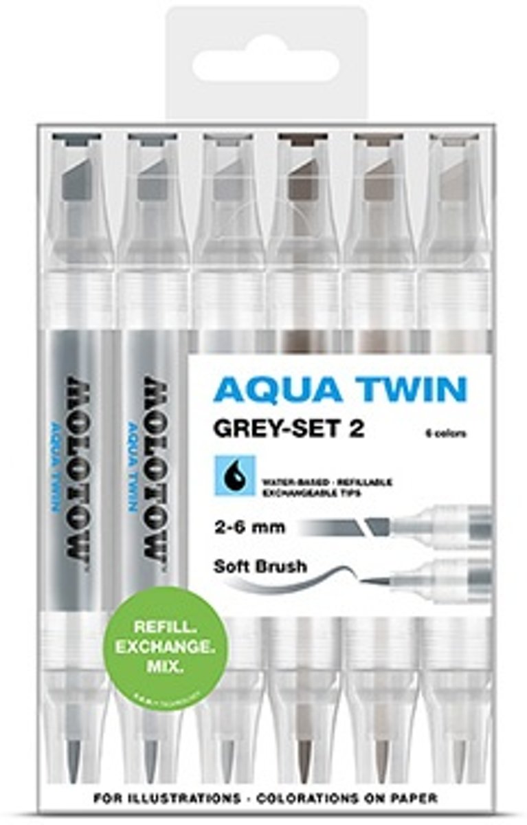 Molotow Aqua Twin Grey set-2