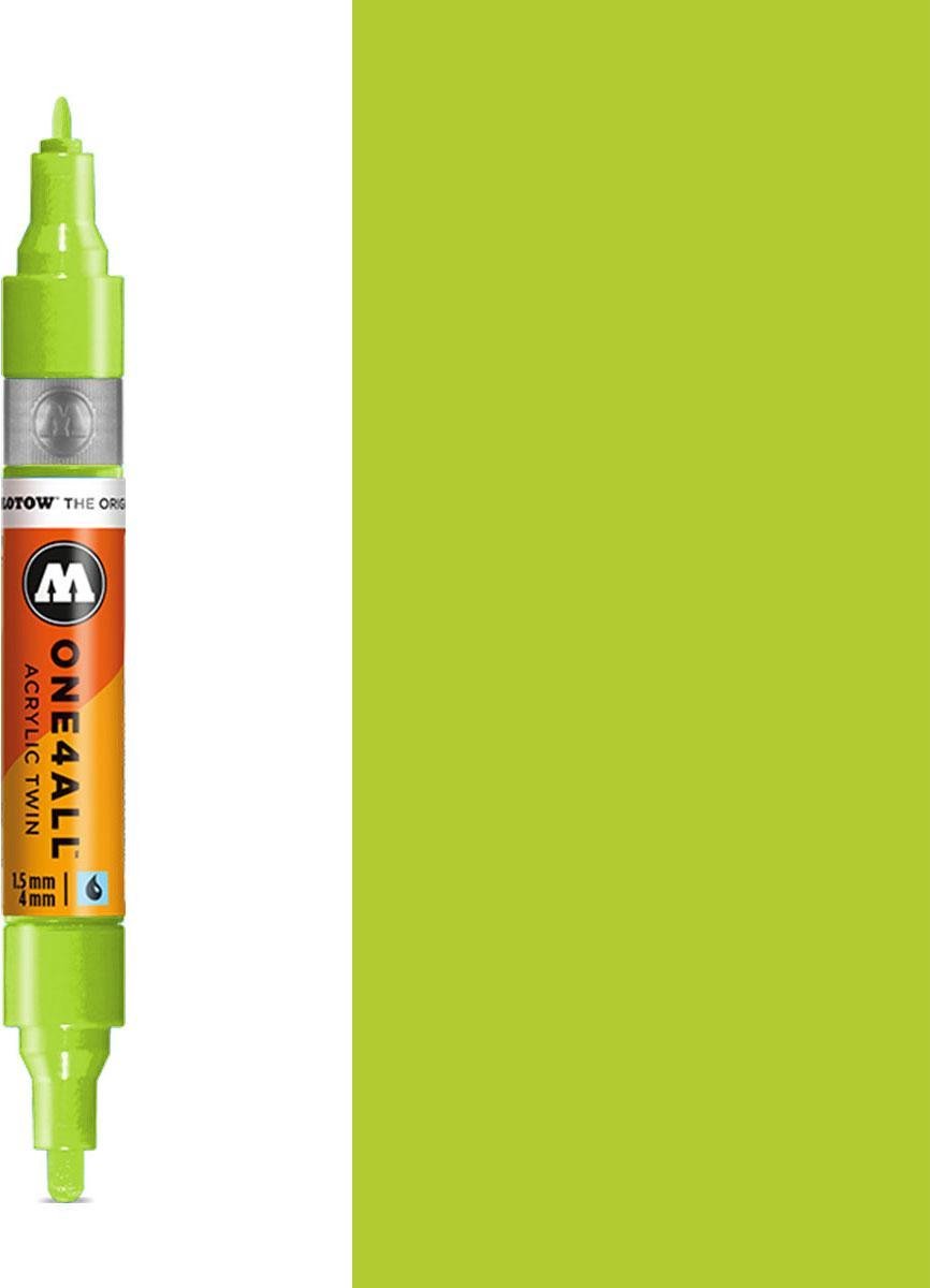 Molotow ONE4ALL - Grasgroene Acrylic Twin 1,5 – 4 mm Marker