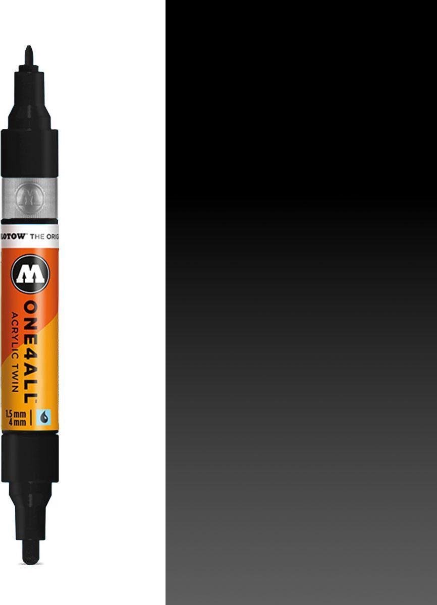 Molotow ONE4ALL - Metallic Zwarte Acrylic Twin 1,5 – 4 mm Marker