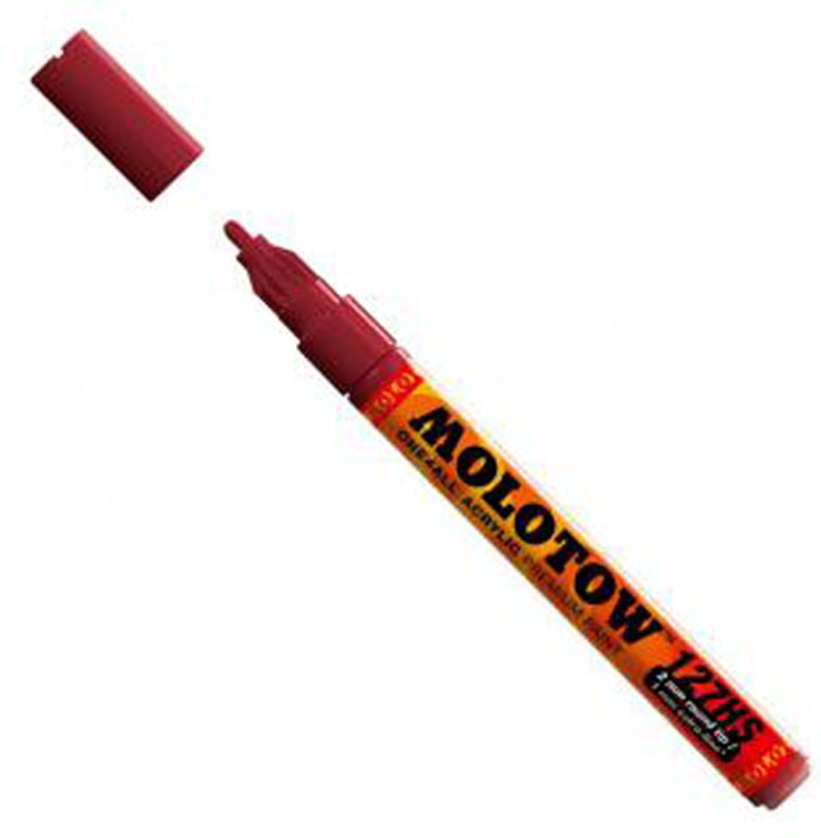 Molotow ONE4ALL 2mm Acryl Marker - Bordeaux Rood - Geschikt voor vele oppervlaktes zoals canvas, hout, steen, keramiek, plastic, glas, papier, leer...