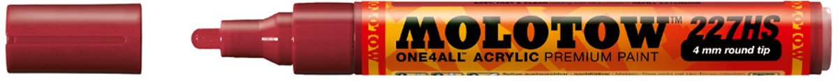 Molotow ONE4ALL 4mm Acryl Marker - Bordeaux Rood - Geschikt voor vele oppervlaktes zoals canvas, hout, steen, keramiek, plastic, glas, papier, leer...