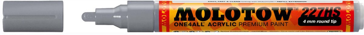 Molotow ONE4ALL 4mm Acryl Marker - Grijs - Geschikt voor vele oppervlaktes zoals canvas, hout, steen, keramiek, plastic, glas, papier, leer...