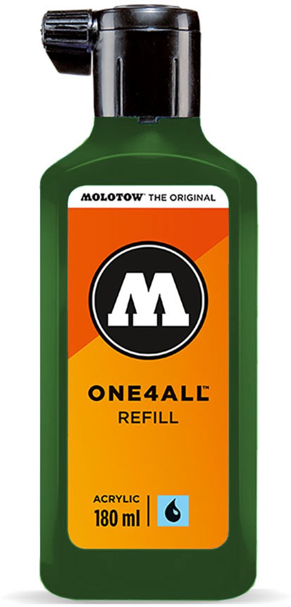   ONE4ALL™ - 180ml Donkergroene navul Inkt op acrylbasis