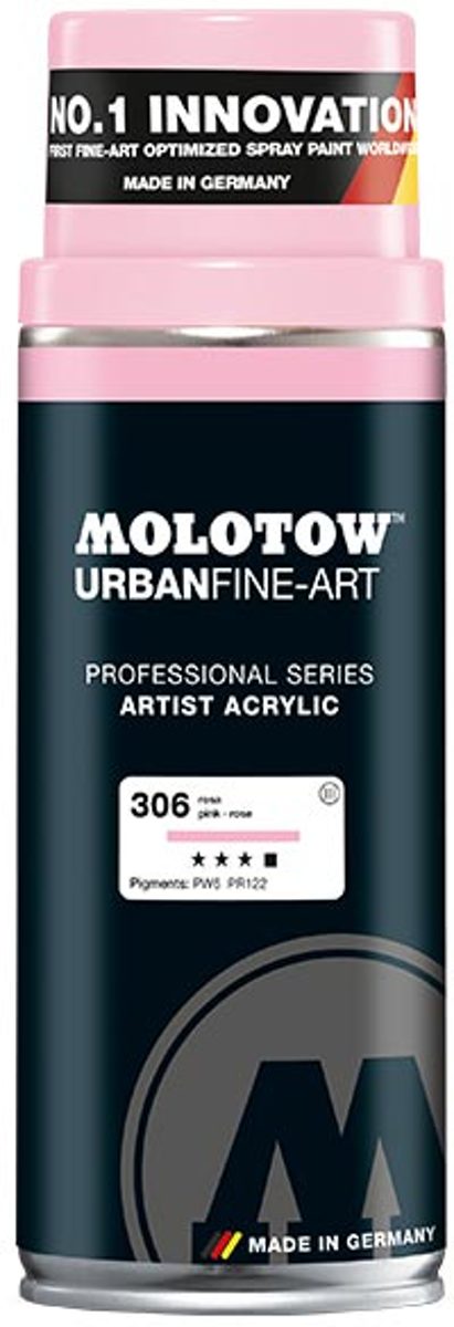 Molotow Urban Fine Art Acryl Spray: Roze - 400ml spuitbus voor canvas, plastic, metaal, hout etc.