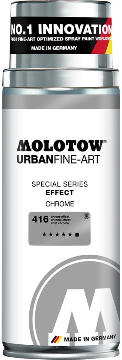 Molotow Urban Fine Art Spray - Zilver Chrome Effect - 400ml spuitbus