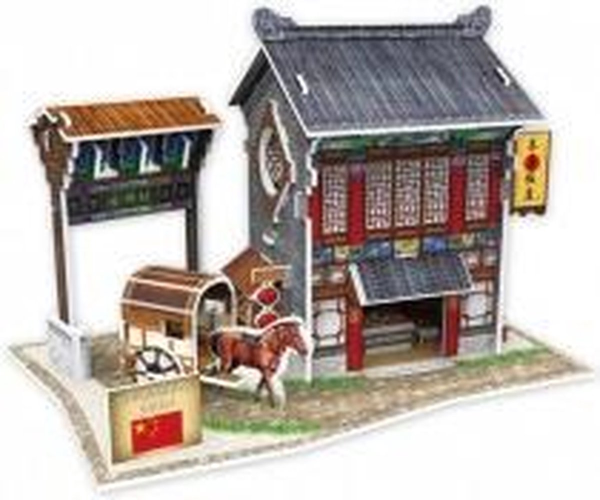 3D Puzzel Volwassenen - Puzzels - Hobby - Legpuzzel - Landen - Restaurant in China - 47 Stukjes