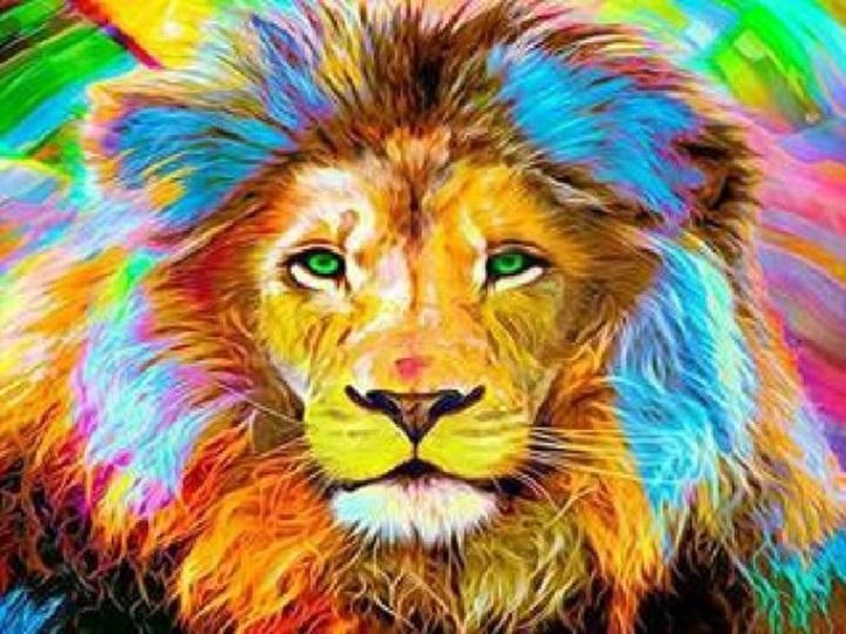 Diamond Painting COLOR LION 30 x 40 cm - MONA LISA - FULL - RONDE STEENTJES