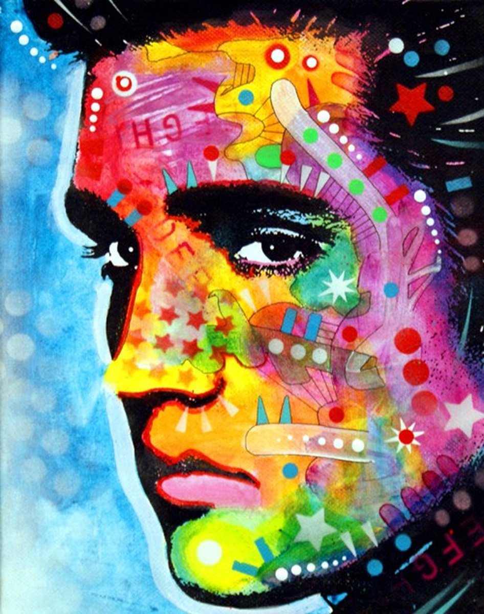 Diamond Painting Pakket - Elvis Presley - 50x40 cm - Complete Set - Volledige Bedekking - Ronde Steentjes