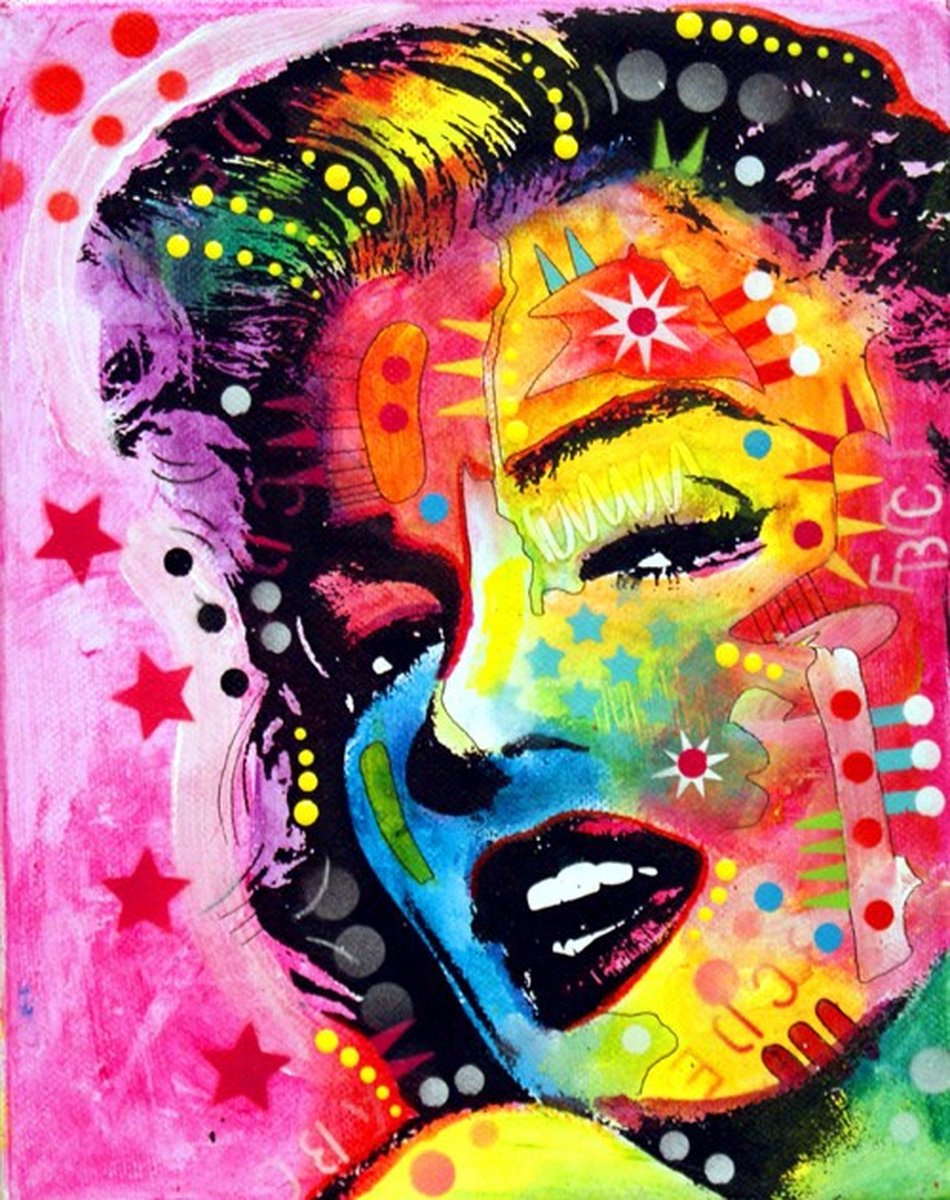 Diamond Painting Pakket - Marilyn Monroe - 50x40 cm - Complete Set - Volledige Bedekking - Ronde Steentjes